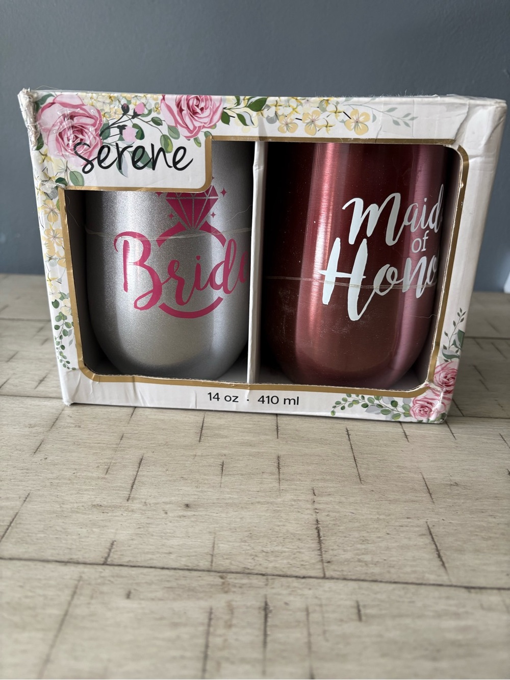 Bride & Maid of Honor Cup Set